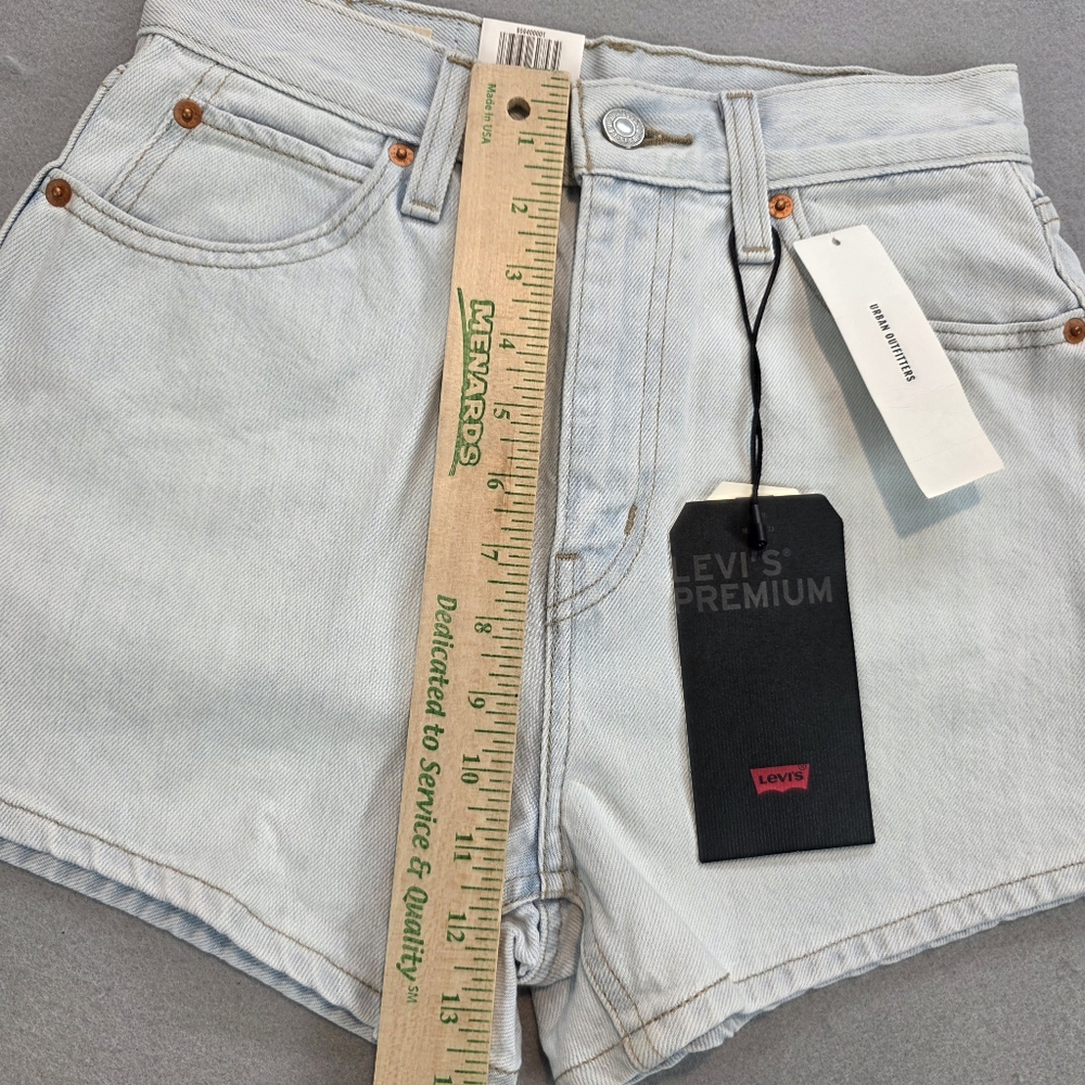 Levi's x Urban‎ Outfitters Premium Denim Jean Shorts High Waisted Wide Leg Short - Picture 12 of 13